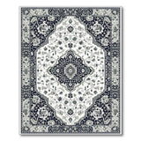 Black and White Traditional Persian Black White Traditional Persian Area Rug