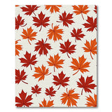 Red Maple Leaves Scatter Area Rug