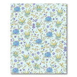 Purple Lotus Floral Teal Area Rug