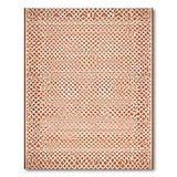 Orange Trellis Geometric Area Rug