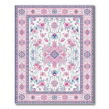Traditional Persian Pink Floral Traditional Persian Area Rug