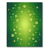 Emerald Green Floating Shamrock Area Rug