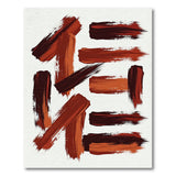Bold Red Abstract Brush Stroke Area Rug