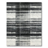 Black and White Distressed Black White Grid Area Rug