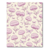 Pink Whimsical Pink Mushroom Butterfly Area Rug