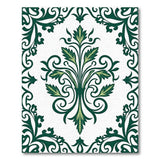 Ornate Green Foliage Area Rug