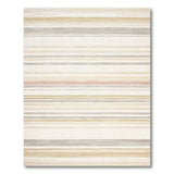 Beige Neutral Horizontal Stripe Geometric Modern Area Rug