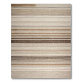 Brown and Tan Brown Tan Striped Woven Area Rug