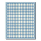 Geometric Modern Blue Gingham Checkered Area Rug