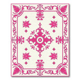 Pink Pink Ornate Floral Vintage Area Rug