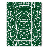 Emerald Green Geometric Floral Area Rug