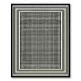 Black White Heritage Tribal Woven Rug