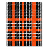 Orange Bold Black Orange Plaid Area Rug