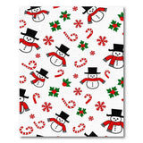Festive Snowman Christmas Pattern Area Rug
