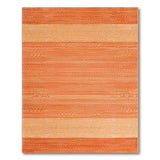 Orange Horizontal Stripe Distressed Area Rug