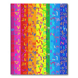 Rainbow Typography Mosaic Area Rug