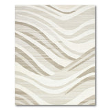Modern Beige Wavy Abstract Area Rug