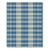 Rustic Farmhouse Blue and Teal Navy Blue Plaid Area Rug