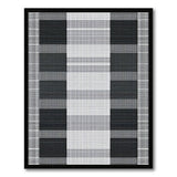 Bold Black White Geometric Grid Geometric Modern Area Rug