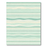 Teal Coastal Waves Area Rug