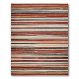 Vibrant Multi-Color Striped Multi-color and Patterns Area Rug