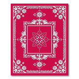 Elegant Red Persian Area Rug with White Floral Motifs