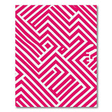 Bold Pink Zigzag Geometric Area Rug