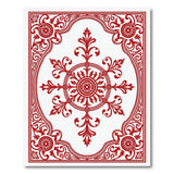 Red Elegant Red Ornate Medallion Rug