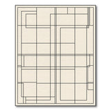 Modern Geometric Grid Beige Area Rug