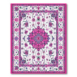 Vibrant Traditional Persian Vibrant Pink Persian Medallion Area Rug