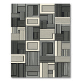 Geometric Modern Grey Grey Geometric Abstract Area Rug