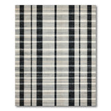 Black White Plaid Rustic Farmhouse Area Rug