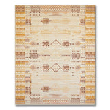 Terracotta Beige Southwestern Geometric Area Rug
