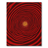 Red Hypnotic Red Spiral Vortex Area Rug