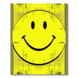 Glitchy Yellow Smiley Face Area Rug