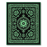 Traditional Persian Green Emerald Green Persian Medallion Area Rug
