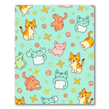 Playful Cartoon Cats with Yarn Balls Area Rug