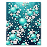Teal Pearl Bubble Shimmer Area Rug