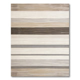 Neutral Beige Striped Textured Area Rug