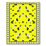 Whimsical Yellow Bee Daisy Area Rug