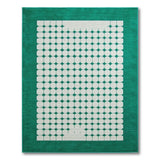 Green Emerald Green Octagon Geometric Area Rug