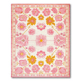 Pink Pink Floral Vintage Area Rug