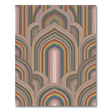 Geometric Modern Vibrant Rainbow Arch Geometric Area Rug