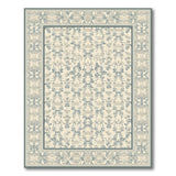 Elegant Grey Ivory Persian Floral Area Rug