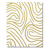 Shimmering Gold Wave Abstract Area Rug