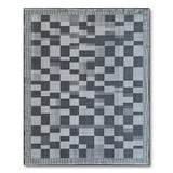 Black and White Geometric Black White Area Rug