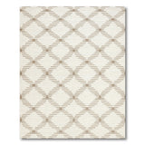 Cream Tan Diamond Lattice Area Rug