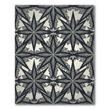Ornate Black Star Geometric Area Rug