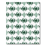 Green Geometric Abstract Fish Pattern Area Rug