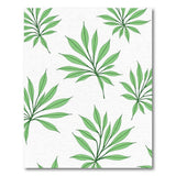 Coastal Beach Green Palm Frond Area Rug